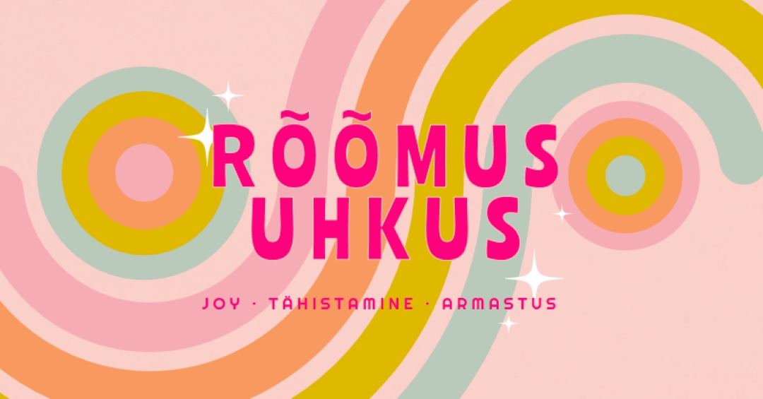 Rõõm, pidu, armastus pink vintage-retro