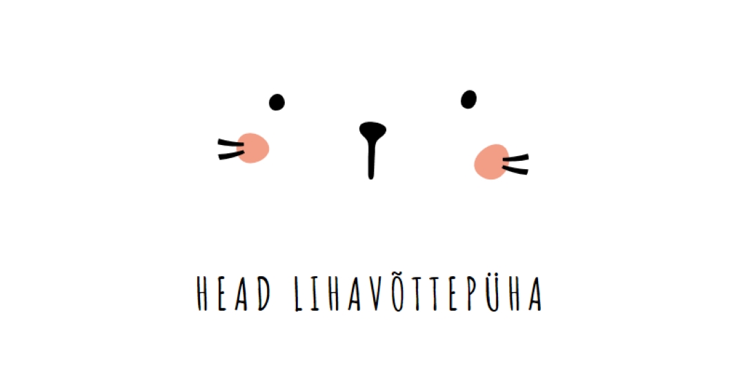 Head lihavõtted, jänku white whimsical-line