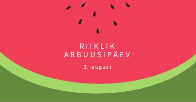 Rahvuslik arbuusipäev pink modern-simple