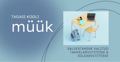 Tagasi koolimüüki blue modern-simple