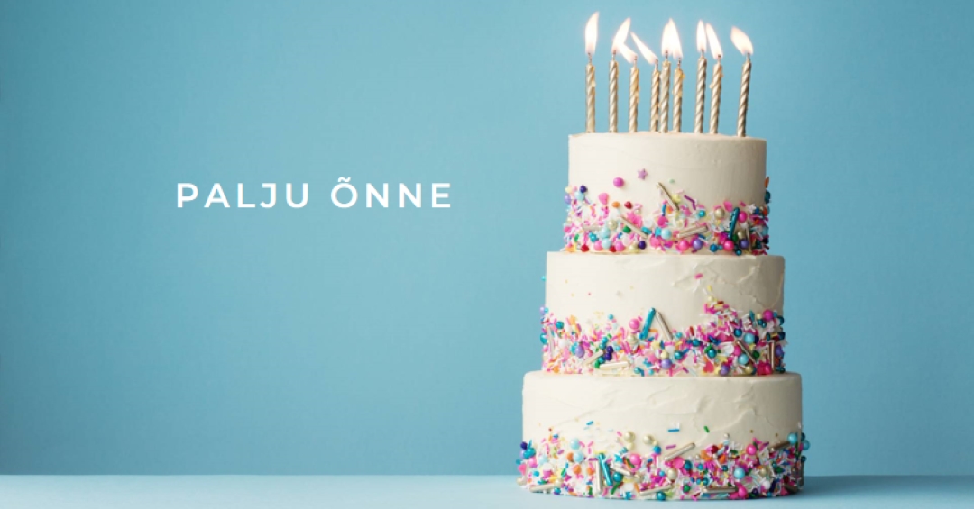 Palju õnne sünnipäevatorti! blue modern-simple