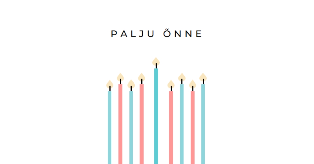 Palju õnne sünnipäevaks! white modern-simple