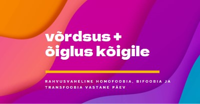 Austusväärne homofoobiavastane päev purple modern-bold