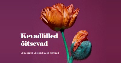 Värsked lilled purple modern-simple