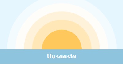 Uusaasta– päike blue modern-simple