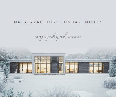 Nädalavahetustel on white modern-simple