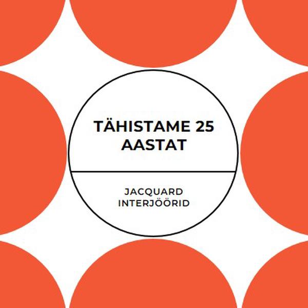 25 aasta tähistamine orange modern-geometric-&-linear