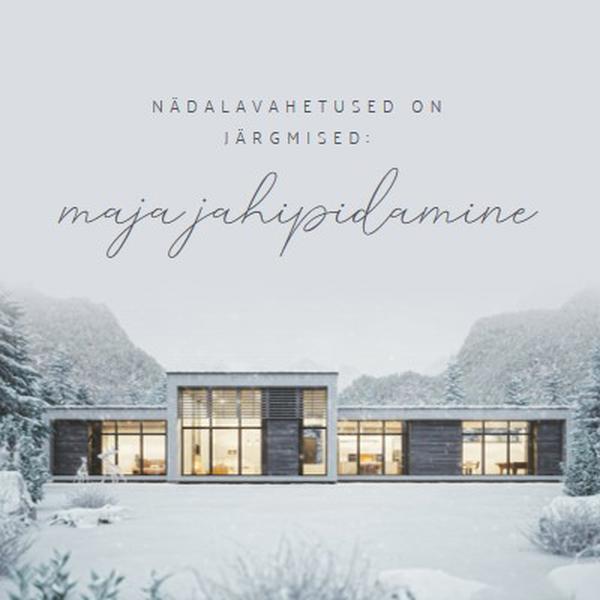 Nädalavahetustel on white modern-simple