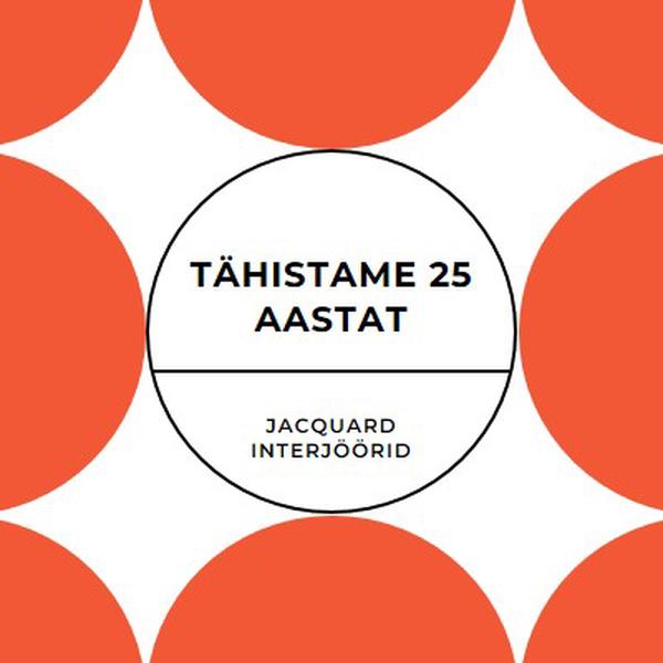 25 aasta tähistamine orange modern-geometric-&-linear