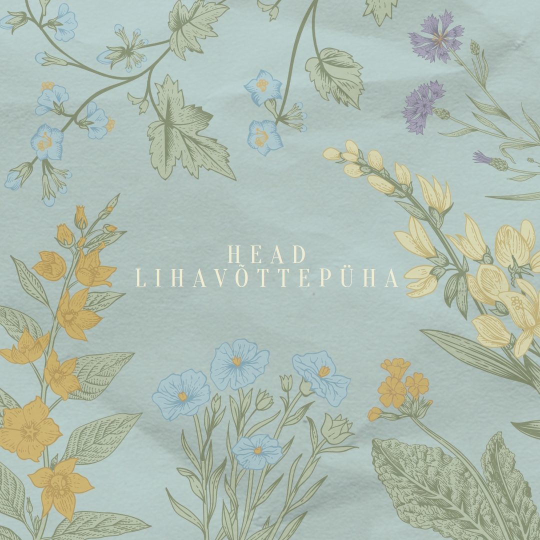 Lihavõttesoovid blue vintage-botanical