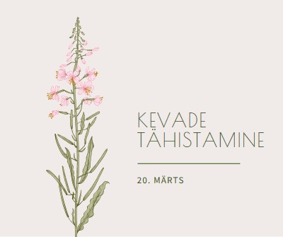 Kevade tähistamine white vintage-botanical