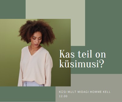 Kas teil on küsimusi? green modern-simple