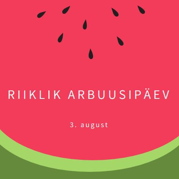 Rahvuslik arbuusipäev pink modern-simple