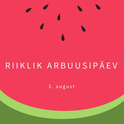 Rahvuslik arbuusipäev pink modern-simple