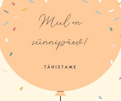 Tähistame minu sünnipäeva yellow whimsical-line