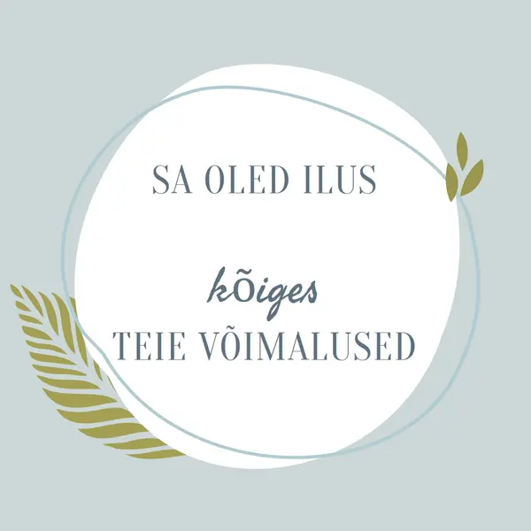 Kaunis igas mõttes blue organic-simple