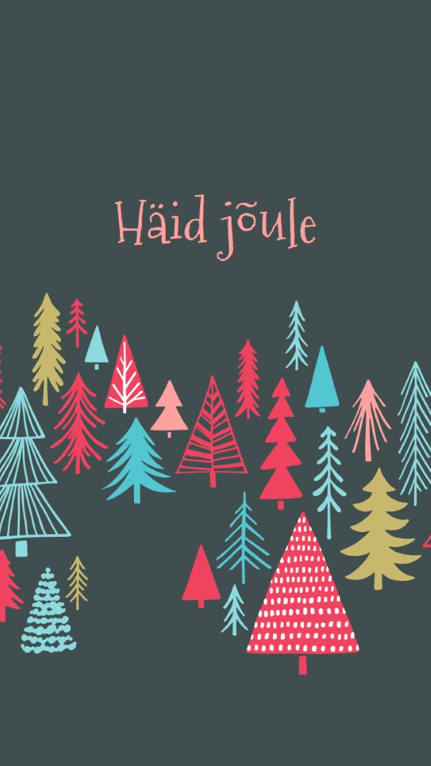 Häid jõule green whimsical-line