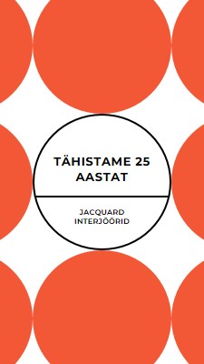 25 aasta tähistamine orange modern-geometric-&-linear