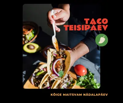 Taco teisipäev black modern-simple