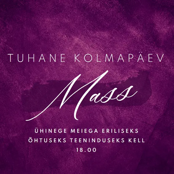 Tuhka kolmapäeva mass purple modern-simple