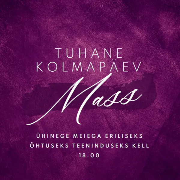 Tuhka kolmapäeva mass purple modern-simple