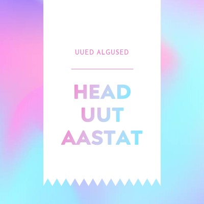 Uusaasta, uued algused blue modern-bold