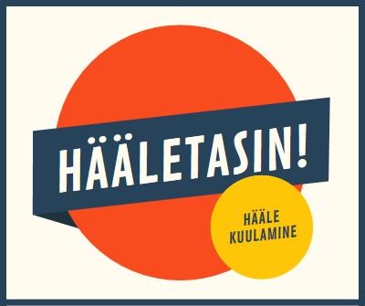 Ma hääletasin! red vintage-retro