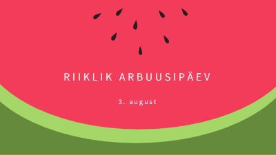 Rahvuslik arbuusipäev pink modern-simple