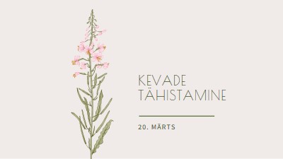 Kevade tähistamine white vintage-botanical