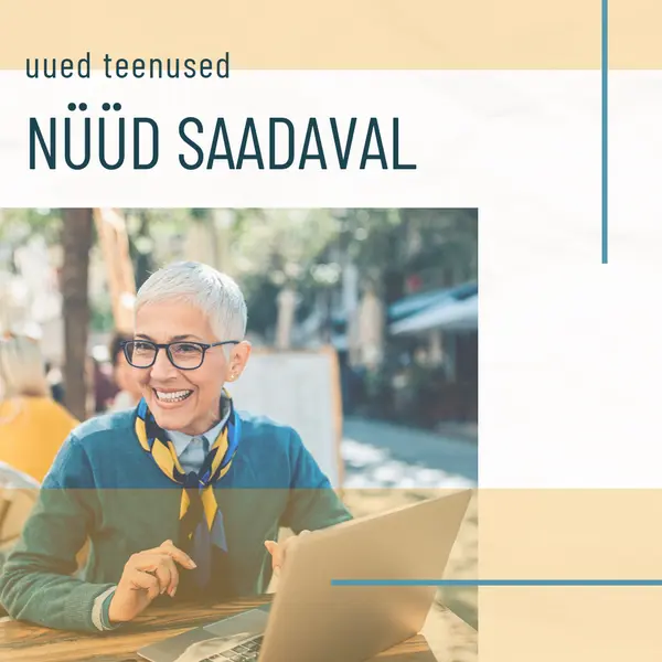 Naeratusega teenindus yellow modern-simple