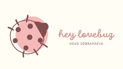 Hey lovebug white whimsical-line