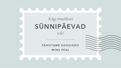 Imeline sünnipäev blue modern-simple