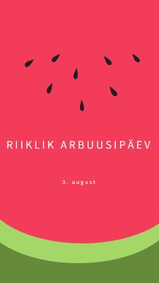 Rahvuslik arbuusipäev pink modern-simple