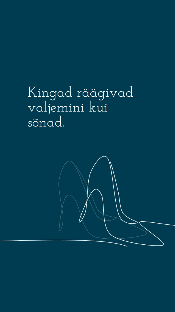 Elu kõrges elus blue whimsical-line