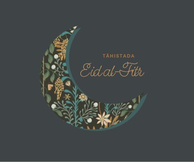 Eid al-Fitri tähistamine black modern-simple