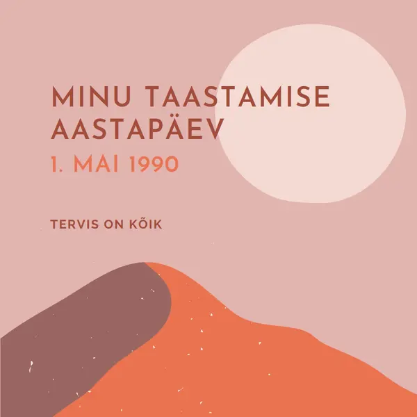 Minu taastumise aastapäev pink organic-boho
