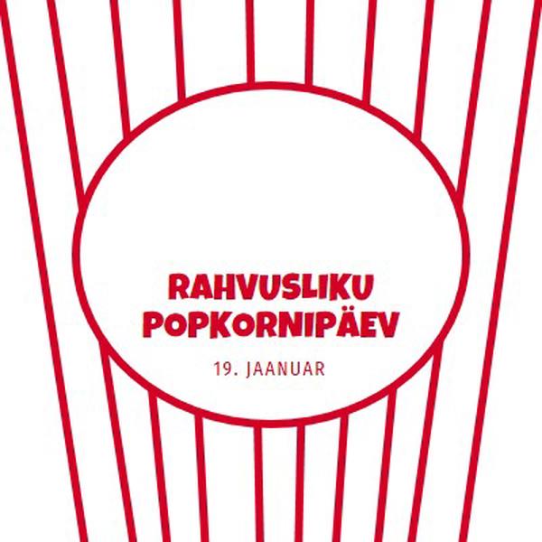 Rahvusliku popkornipäev white whimsical-line