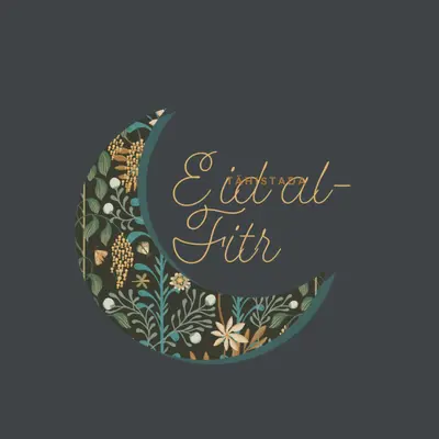 Eid al-Fitri tähistamine black modern-simple