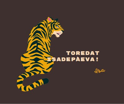 Toredat isadepäeva, isa brown whimsical-color-block