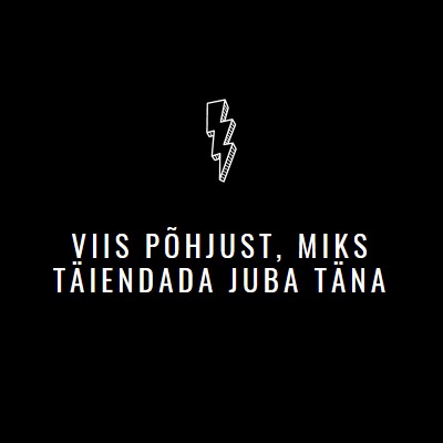 Viis põhjust versioonitäienduseks black modern-bold