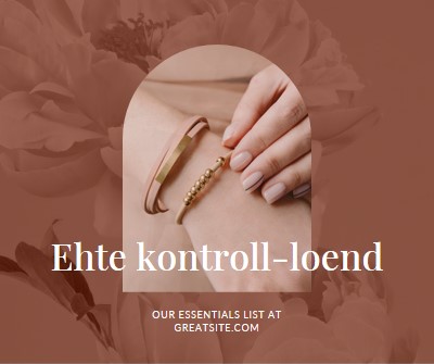 Ehte kontroll-loend pink organic-boho