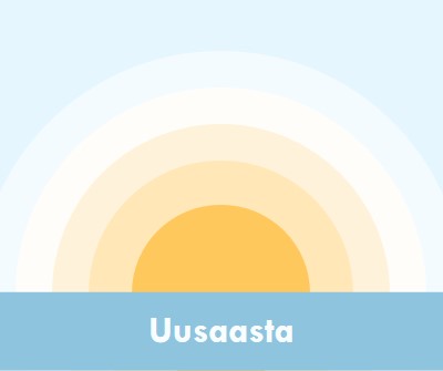 Uusaasta– päike blue modern-simple