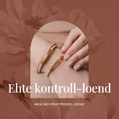 Ehte kontroll-loend pink organic-boho