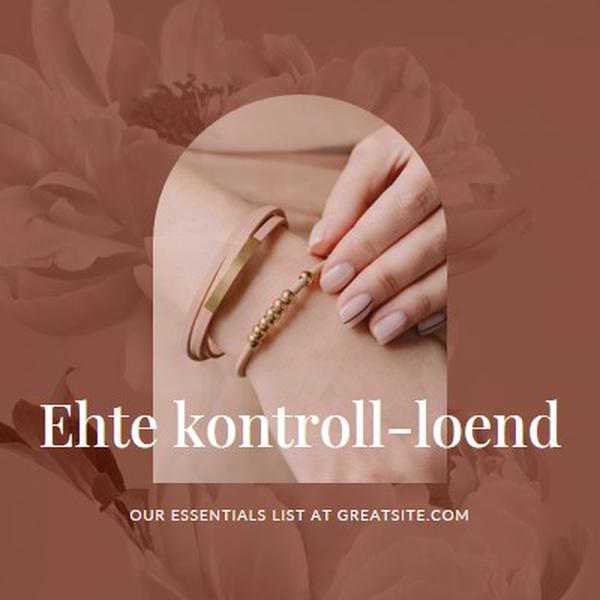 Ehte kontroll-loend pink organic-boho