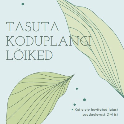 Tasuta koduplangi lõiked blue organic-simple