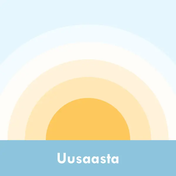 Uusaasta– päike blue modern-simple
