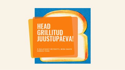 Head grillitud juustupäeva! orange modern-bold