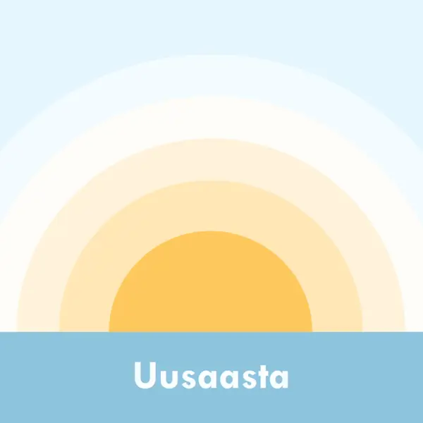 Uusaasta– päike blue modern-simple