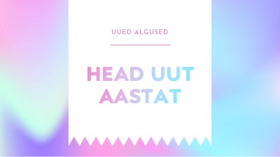 Uusaasta, uued algused blue modern-bold