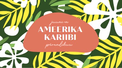 Kariibi mere Ameerika pärandit austav green organic-simple